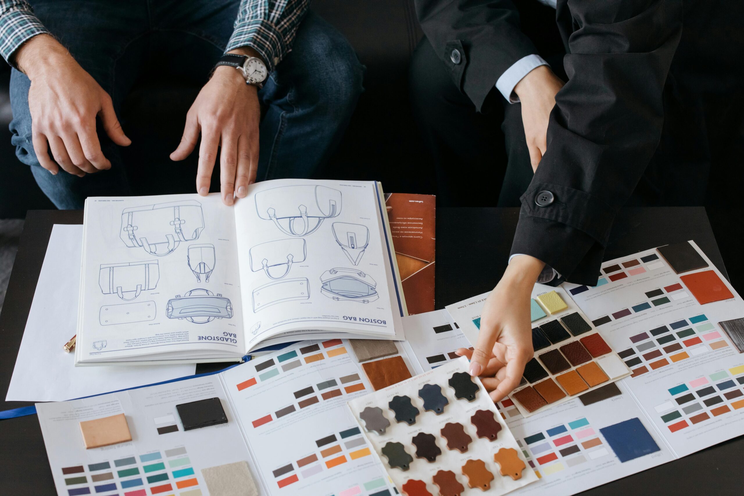 Infographic showing properties of luxury materials used in wearable tech