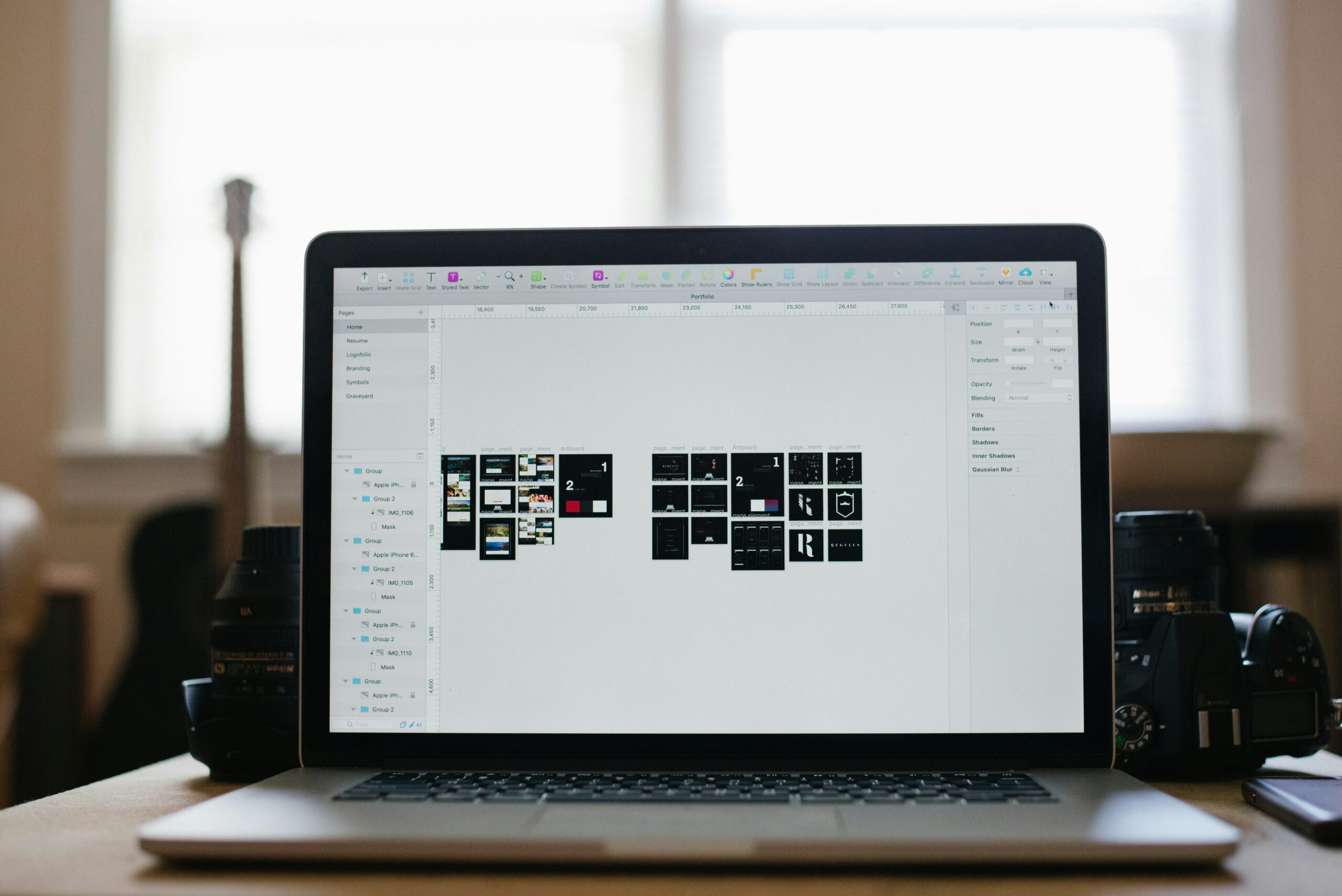 Screenshot of a digital workspace showing tools available in a popular watch face editor