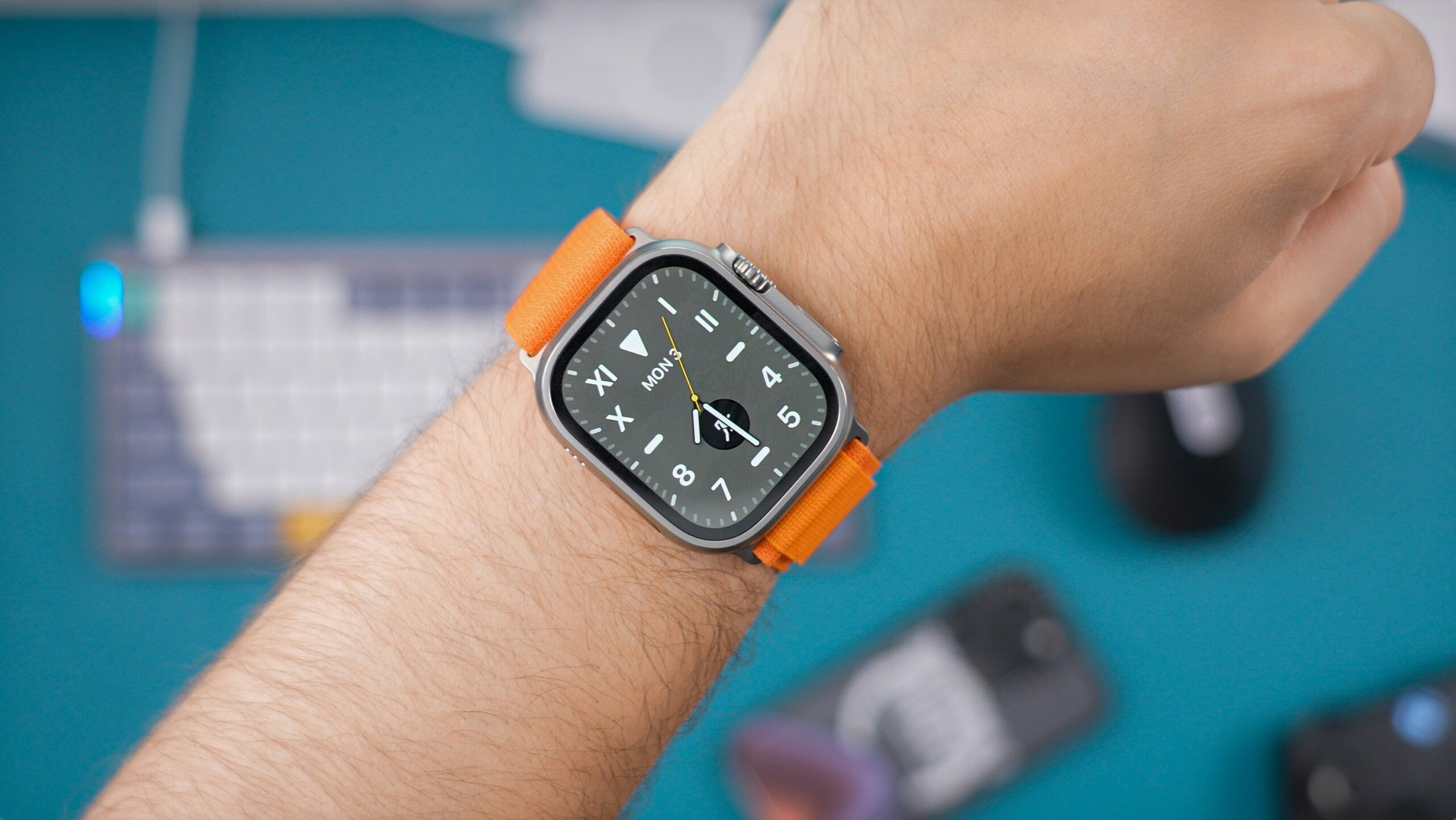 Close-up image of a sleek Omega watch showcasing its elegant design and digital display.