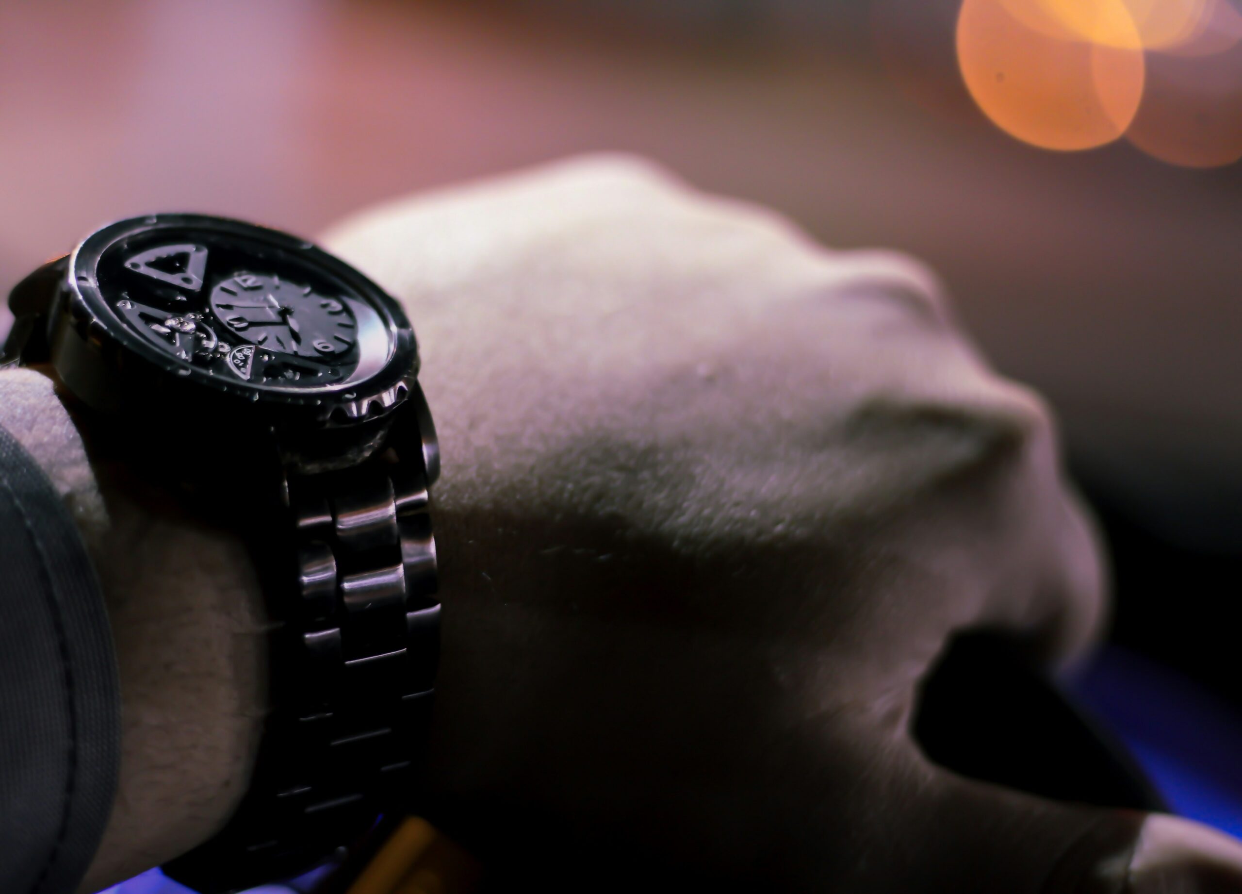 luxury wristwatch closeup