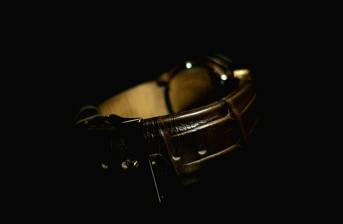 Close-up image showing proper measurement technique for selecting the right watch strap size