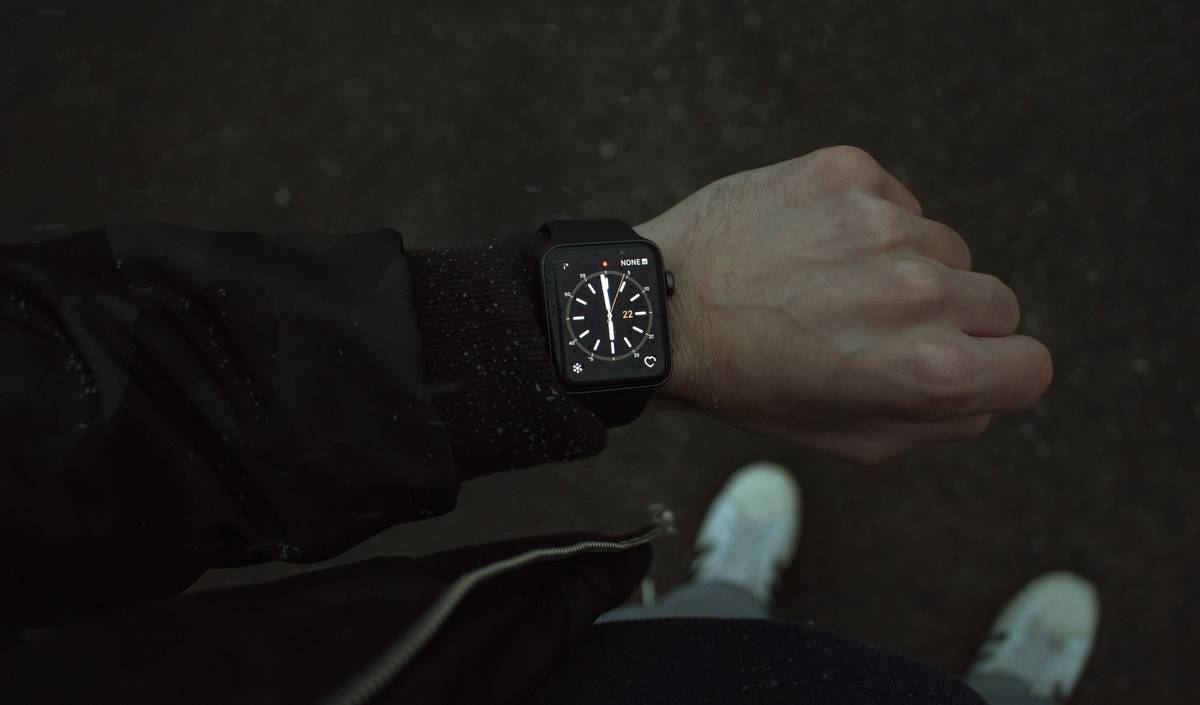 Celebrity wearing a nylon strap fashion watch