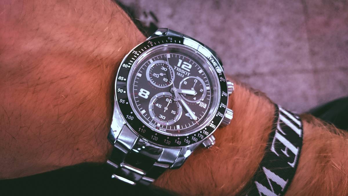 Close-up image showcasing fusion of traditional watch face with modern LED display technology